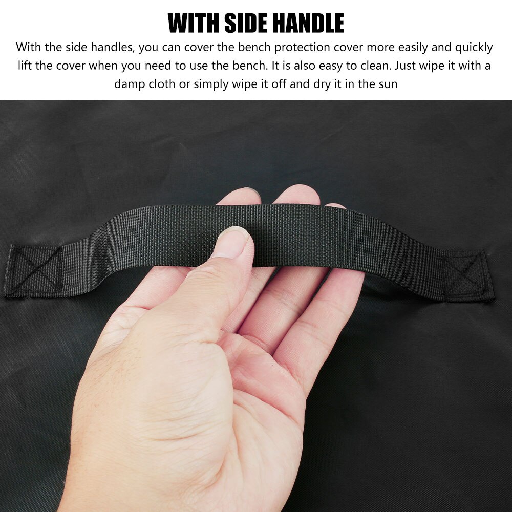 2-Seater Garden Bench Protective Cover Outdoor Waterproof Windproof UV Resistant Couch Furniture Sofa Cover with Side Tie Straps