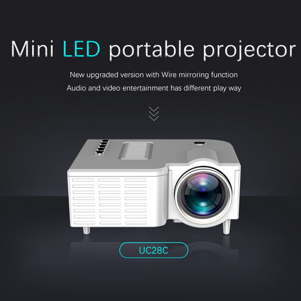UNIC-Mini proyector de vídeo para cine en casa, UC28, 1080P, LED, compatible con vídeo 4K, disco U, tarjeta TF, STB