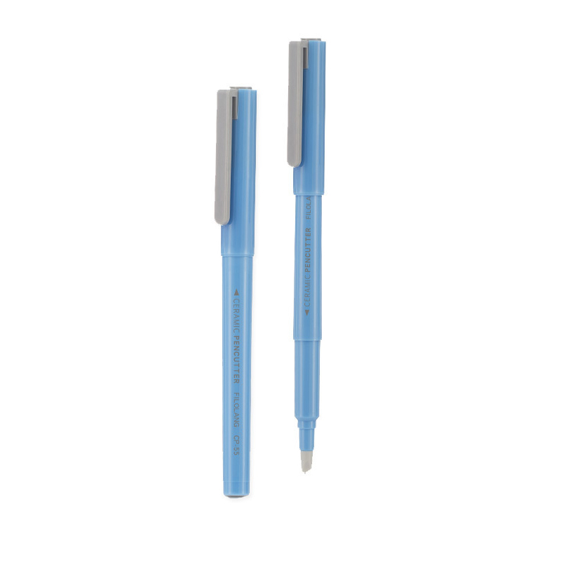 Stylo couteau utilitaire lame en céramique bricolage Scrapbooking coupe de papier, Kits d'outils d'art sûrs pour papeterie scolaire étudiant: Blue
