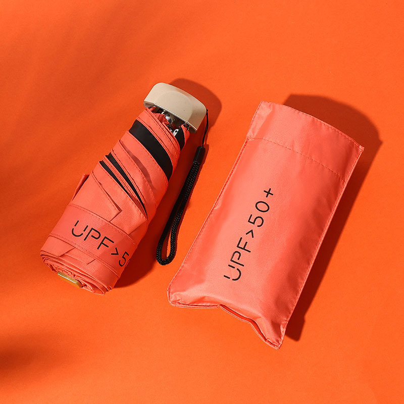 Mini Sunshade, Flat, Manual Sunscreen, Portable Sunshade, Good-looking, Sunny and Rainy Umbrella, Foldable, Compact: Yellow