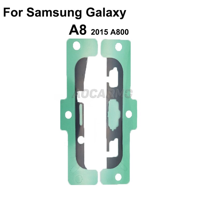 Aocarmo robić Samsung galaktyka A7 (2015) A700 A8 (2015) A800 taśma klejąca ekran samoprzylepna LCD przednia naklejka