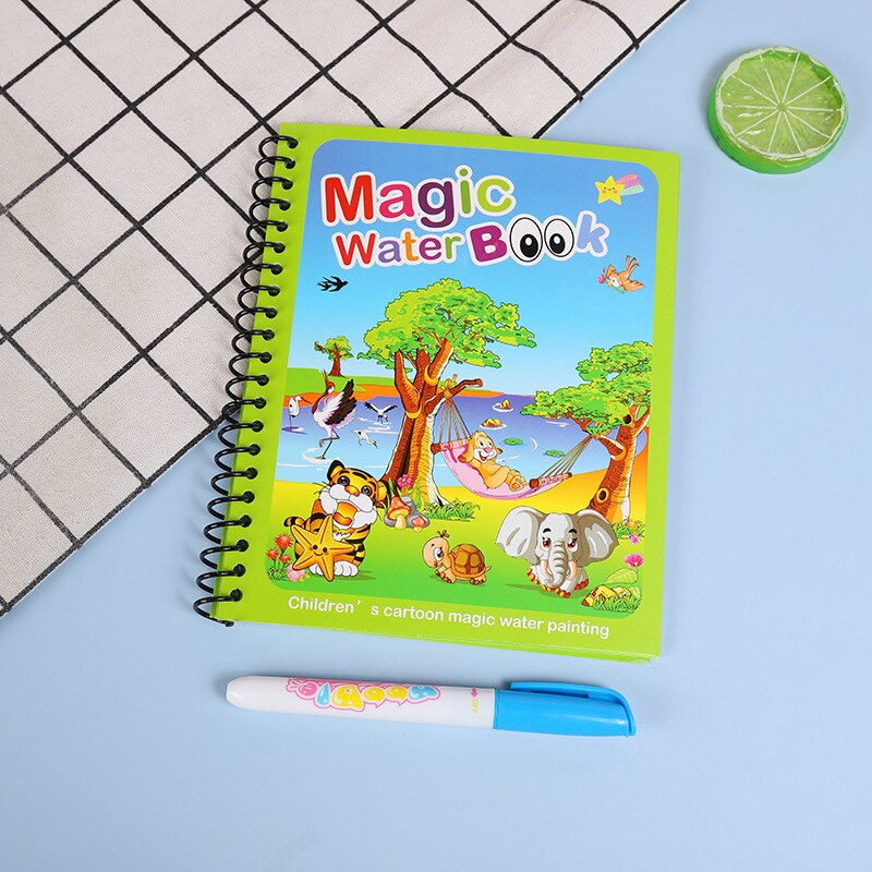 13 Style Magic Water Drawing Book Montessori Coloring Book Graffiti Magic Pen Painting Children&#39;s Toy Birthday
