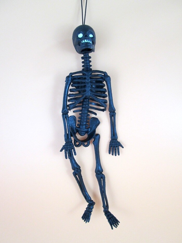 Product Tricky Frightening Human Skeleton Body Bones Model Children Prank Halloween Toys: black