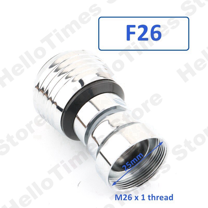 Messing 360 Rotate Swivel Kraan Nozzle Met Filter Water Kraan Adapter Tap Beluchter Diffuser Keuken Accessoires: F26