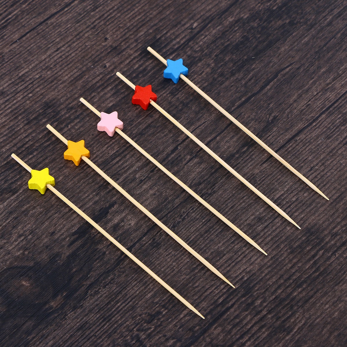 Plinthes à Cocktail jetables en forme de pentagramme faits à la main, pics d'apéritif jetables pour dîner, Banquet, mariage, 100 pièces