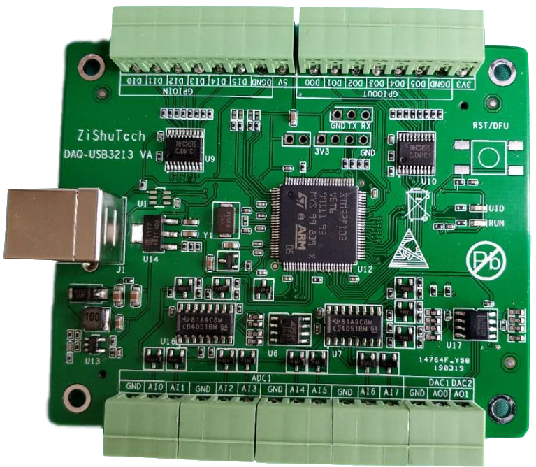 Usb Data Acquisitie Kaart 10V 8-kanaals 12-bit ADC 12-bit DAC DIO Labview Python 3213