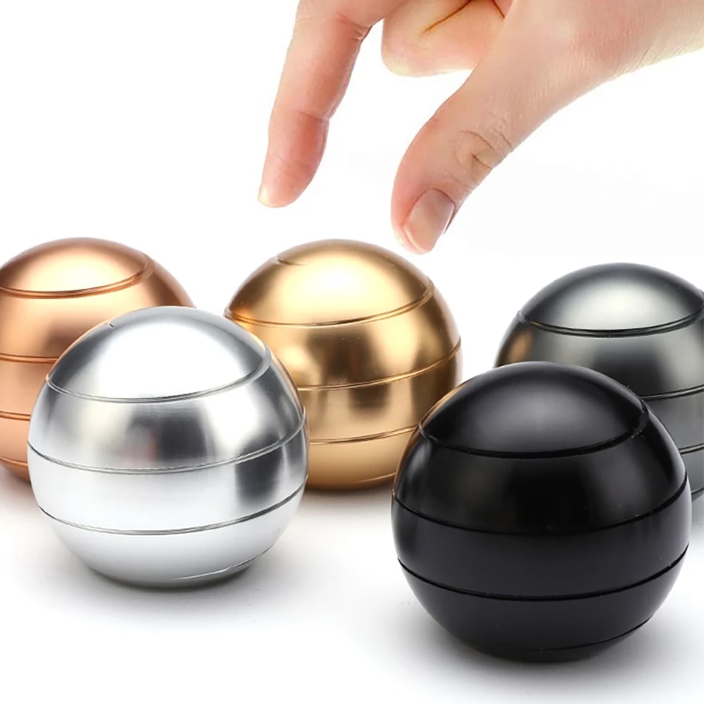 Mini Desktop Gyro Revolving Decompression Ball Desk Office Decor Art Toy Fidget Spinner Rotary Stress Relief Tabletop Ball Toy