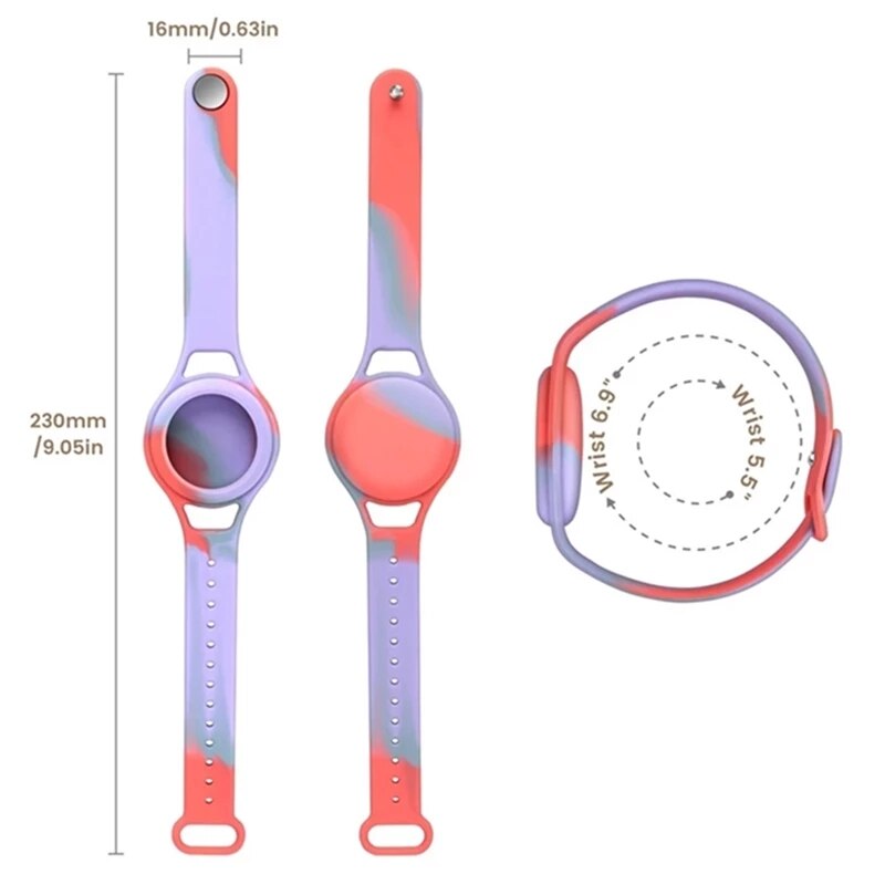 Case for Apple AirTags Kids Soft Silicone Strap Air Tag Anti-Lost Bracelet Protective Cover Shell for AirTag children Strap