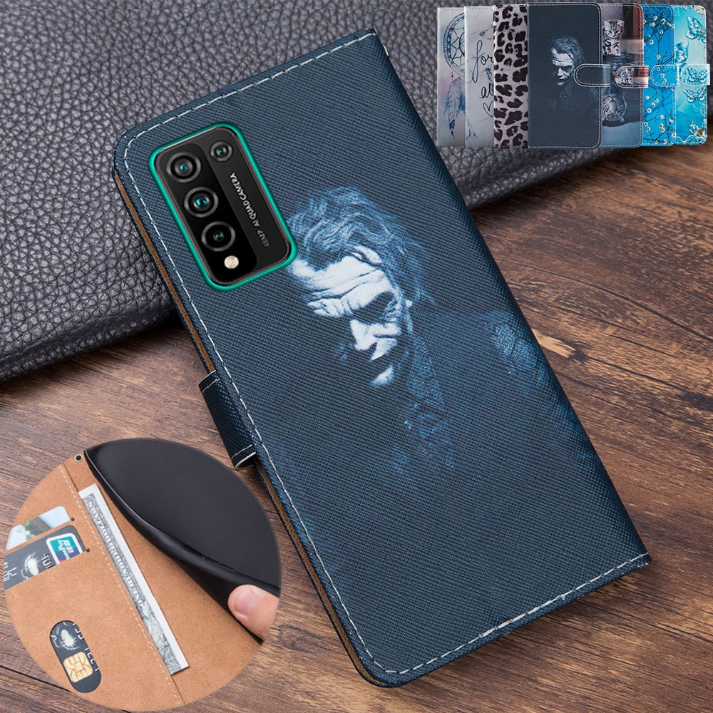 clown Flip Case For on HONOR 10X Lite Covers Huawei honor 10X lite DNN-LX9 Wallet Leather Case For honor 10 x Light Phone Cover