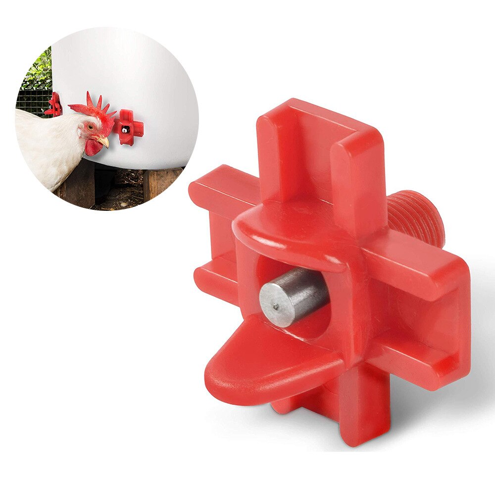 Automatic Water Dispenser for Chickens Birds Horizontal Side Mount Chicken Waterer Drinker Poultry Water Nipples Farm Accessorie: 20PCS