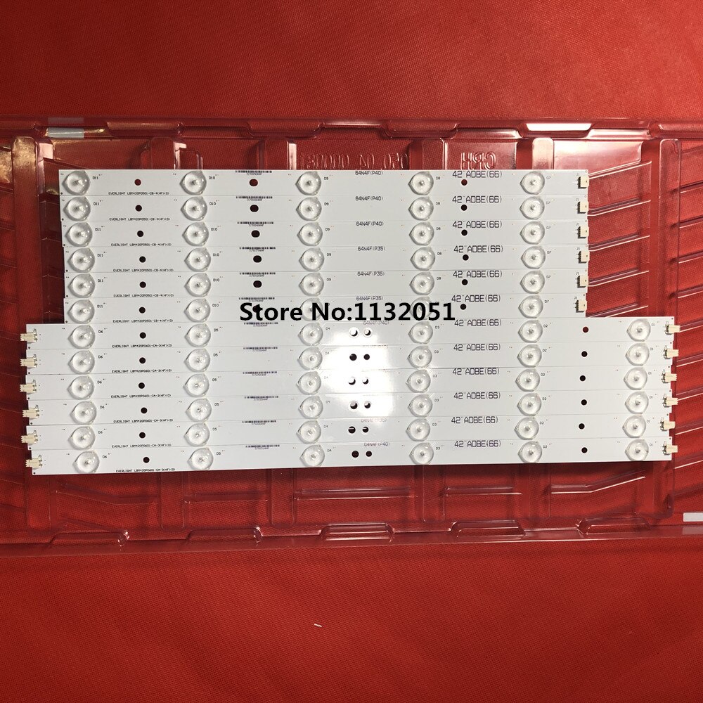 12Pieces/set For LED Backlight Screen 42 inch 42PFL3208H/12 EVER LIGHT LBM420P0601-CA-3 LBM420P0501-CB-4 5+6lamps