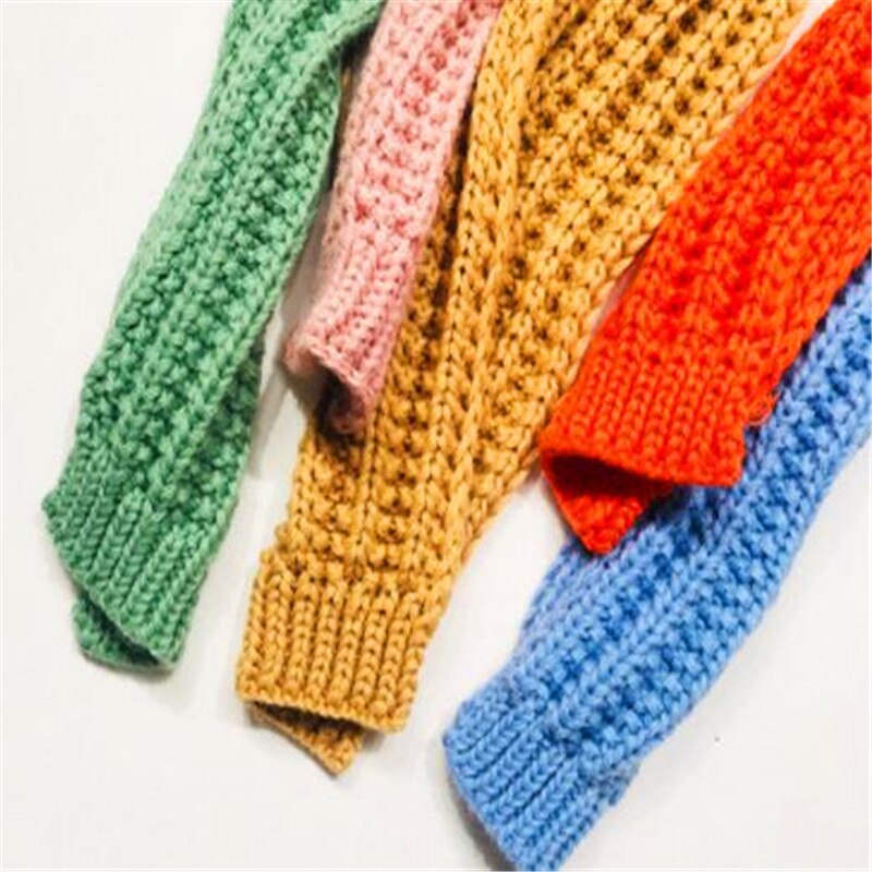 De kleine breien sjaal kinderen pure kleur sjaal jongen mode centra baby candy kleur sjaal in de winter van HC022