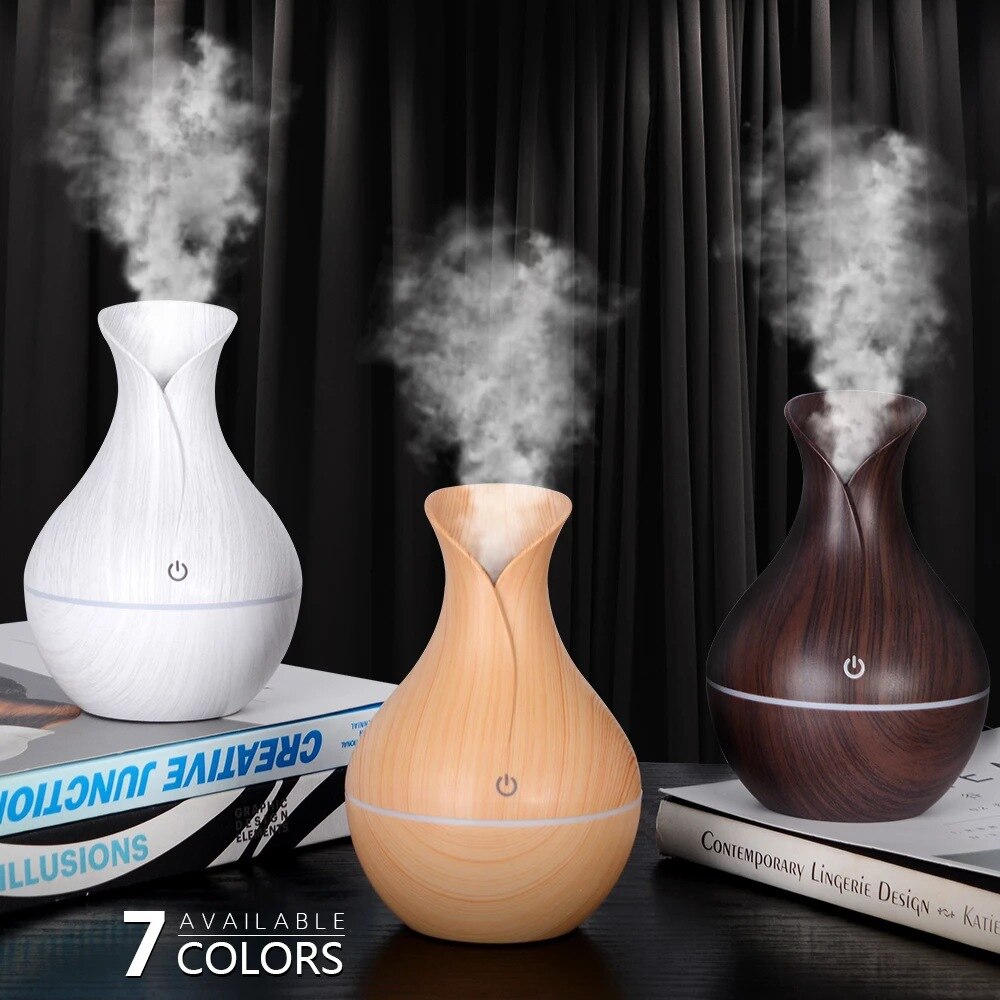 Air Humidifier Ultrasonic Aroma Diffuser USB Electric Essential Oil Aromatherapy Cool Mist Maker LED Exquisite Therapy Purifier
