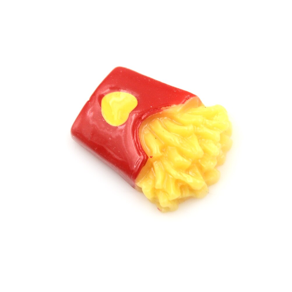 2 stücke Kawaii Flatback Harz Cabochons Simulation Lebensmittel Französisch Frites Chips Für Mädchen Puppenhaus Miniatur Dekoration DIY Lebensmittel Spielzeug