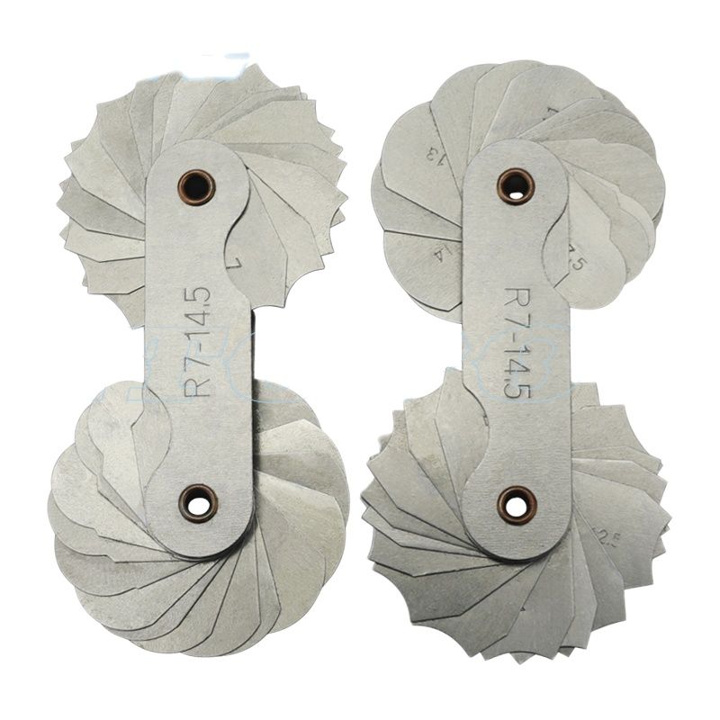 Radius template R gauge R1-6.5 7-14.5 15-25 26-80 radius gage plate fillet gaug External Internal Concave Convex Measuring tools