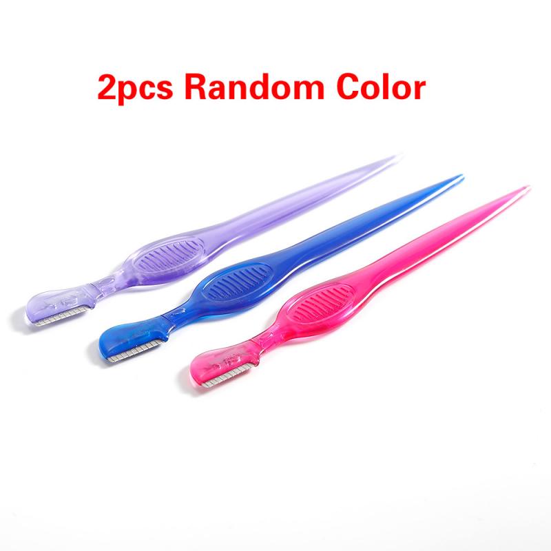 1/2/3pcs Eyebrow Razor Facial hair removal for women Shavers Safety Trimmer Shaper Eye Brow Shaping Hair Remover Tool TSLM1: 2pcs