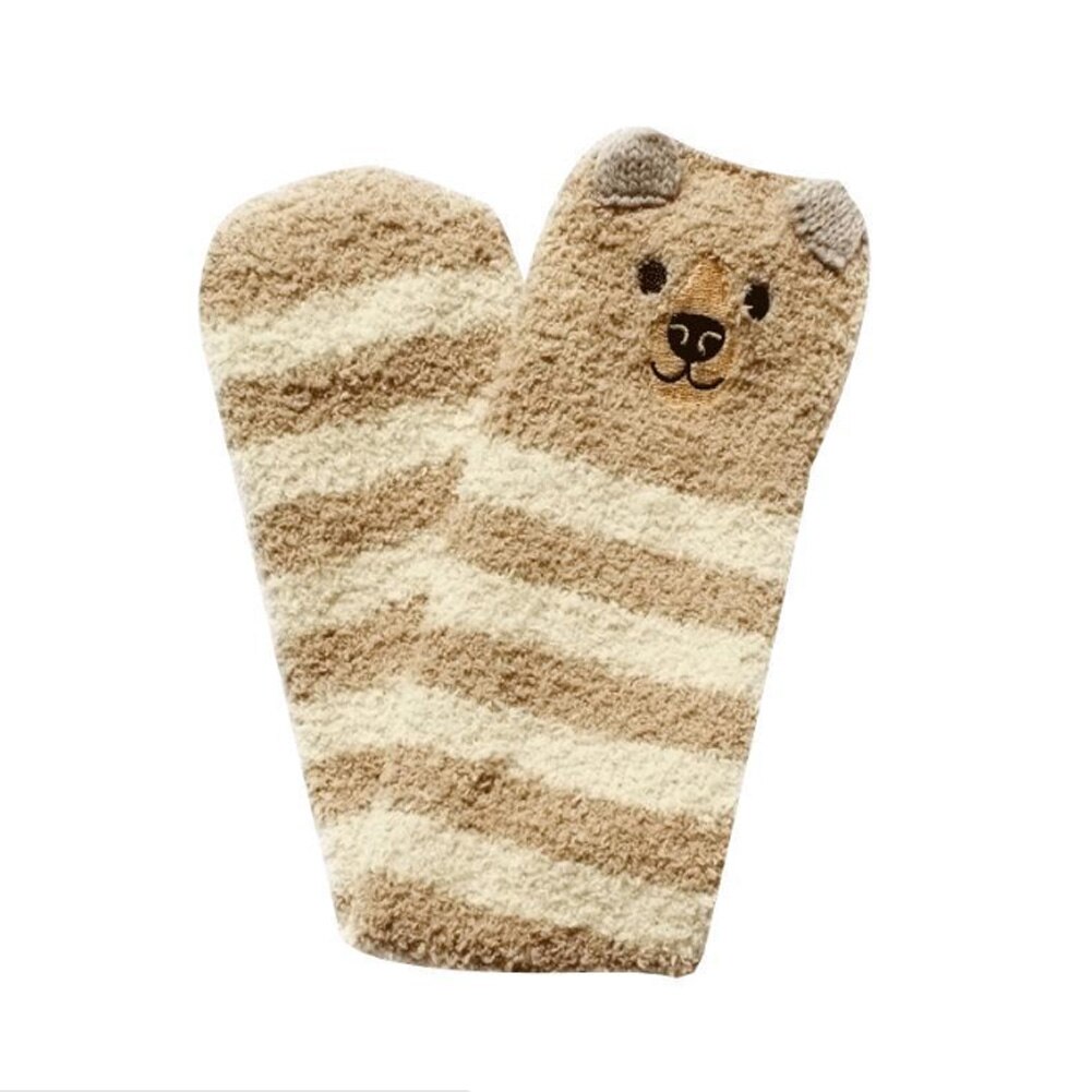 Kinderen baby meisjes jongens pluche koraal fleece sokken peuter kinderen kerst print kniehoog winter warme zachte vloer sokken 0-10y: En / 0-2y