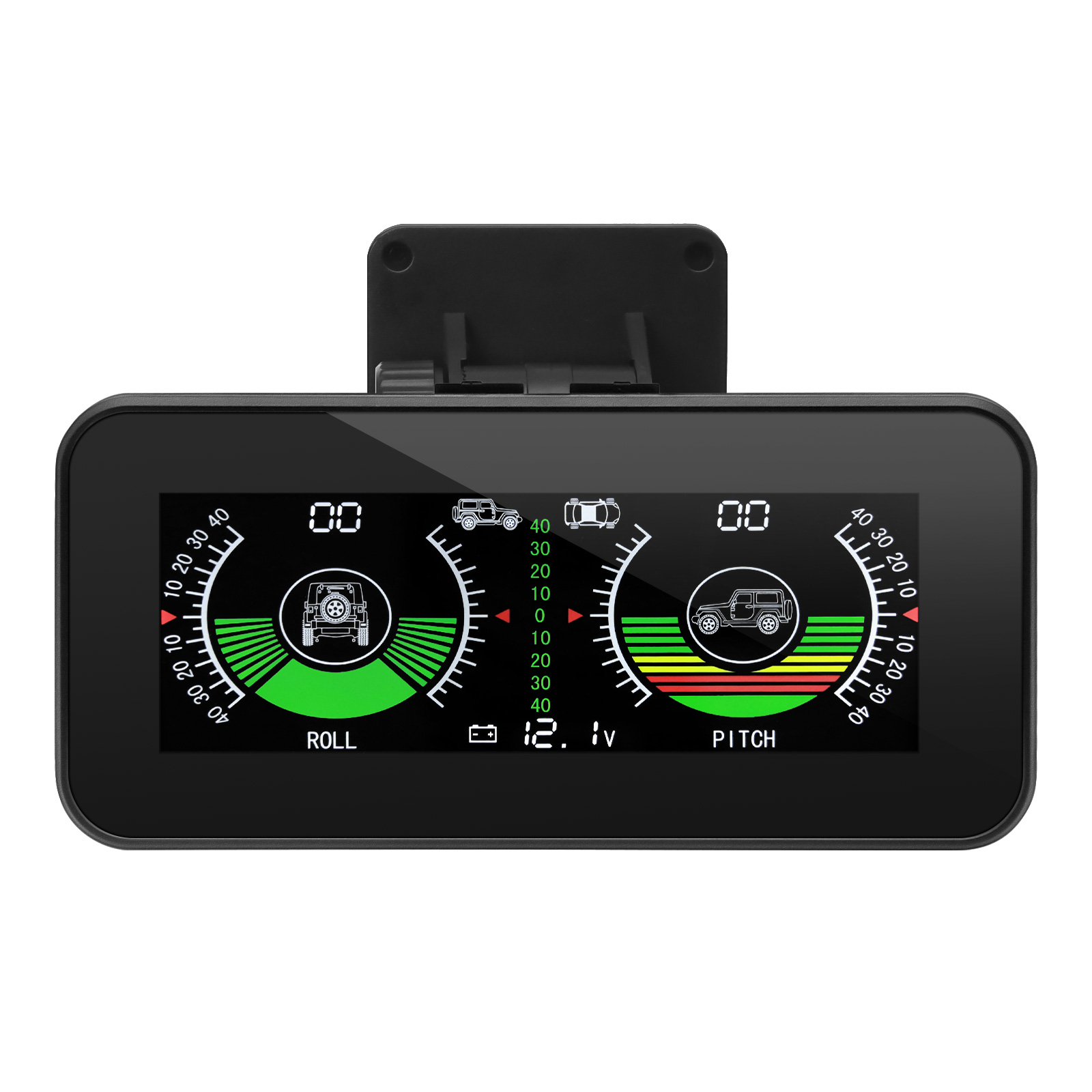 M60 affichage tête haute vitesse pente mètre KMH MPH numérique GPS inclinomètre voiture HUD boussole alarme de survitesse 4x4 accessoires tout-terrain: WHITE