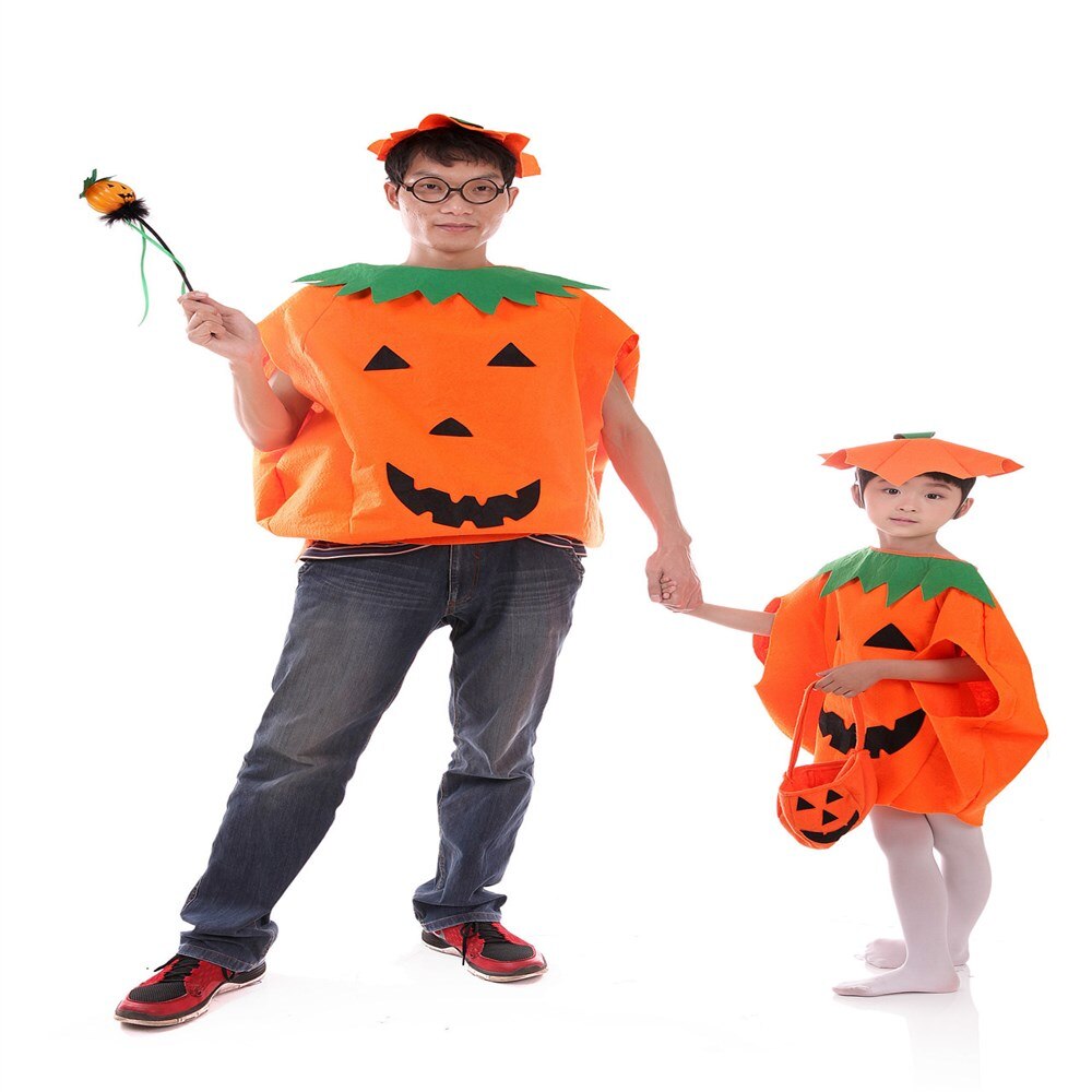Børns præstationstøj sød græskar udklædning kostume forældre-barn halloween kostume udklædning festforestilling