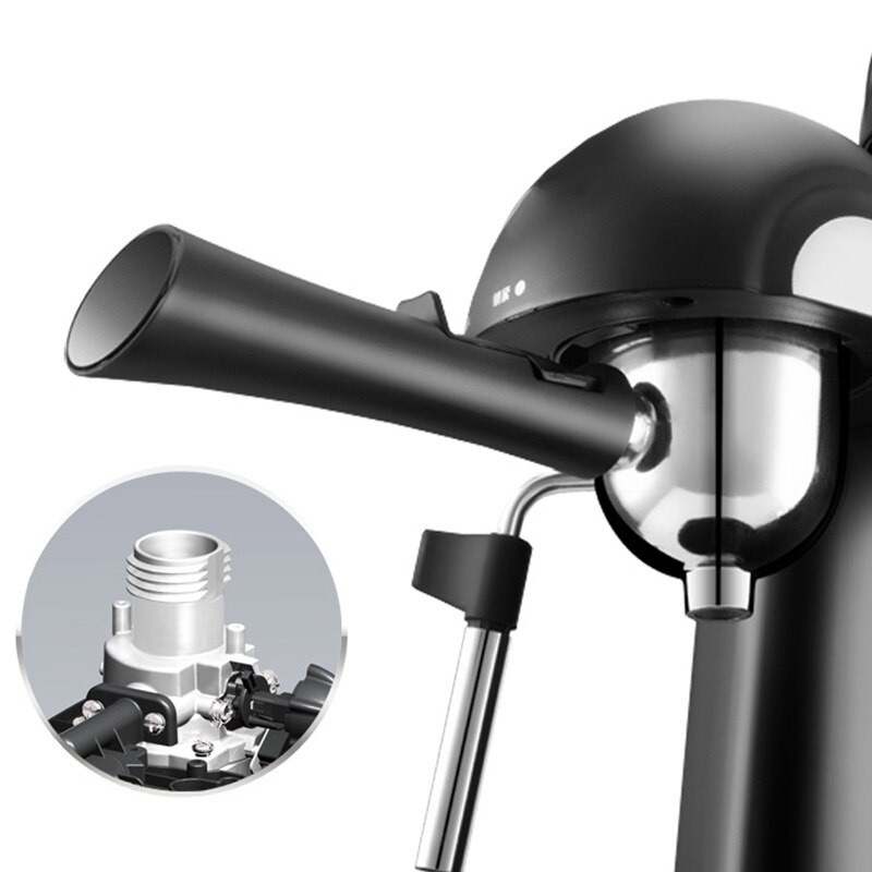 Italian Coffee Machine Household Small Mini Commercial Coffee Pot Full Semi-automatic Steam Milk Foaming Machine 220V