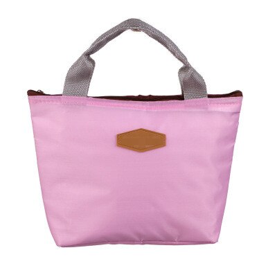 1PC Neue Frische Isolierung Kalten Ballen Thermische Oxford Mittagessen Tasche Wasserdichte Bequem Freizeit Tasche Nette Tote: Rosa