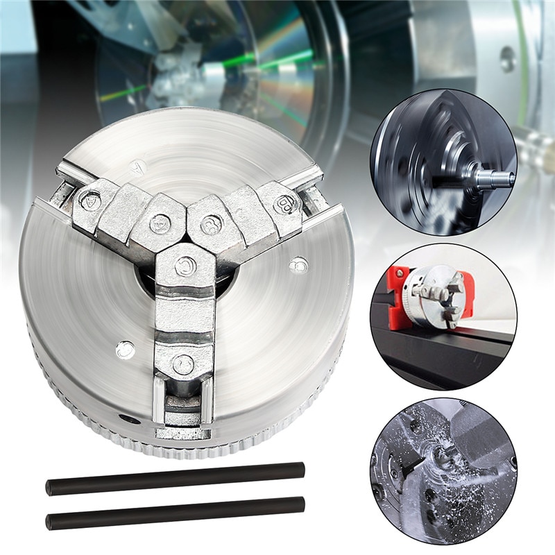 3 Jaw Self Centering Lathe Chuck M12x1 45mm Metal Scroll Chucks For Drilling Milling Machine Parts Diy Lathe Accessories