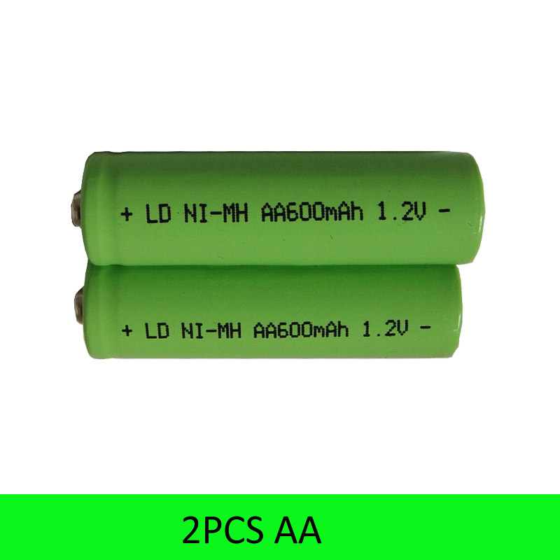 2-16Pcs Originele 1.2V AA Batterij Oplaadbare aa Batterijen 600mah 2A Baterias Mh Ni Mh Oplaadbare batterij voor Zaklamp: 2PCS AA