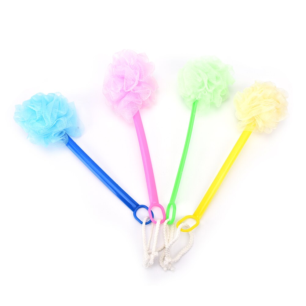 Plastic Long Handled Body Bath Shower Back Brush Scrubber Skin Cleaning Massager