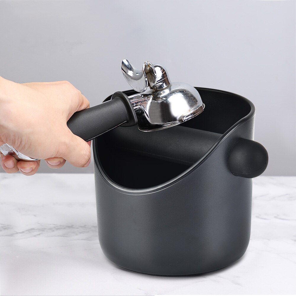 Coffee Grind Dump Bin Home Coffee Tools Cafe Accessories Coffee Grind Knock Box Espresso Grounds Container: black