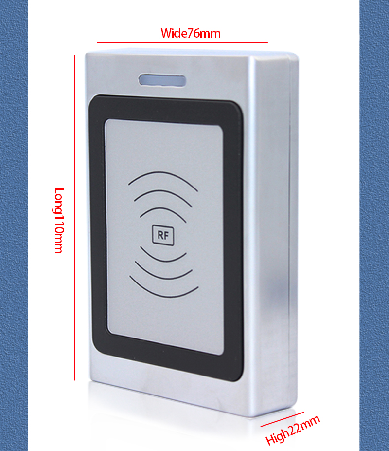 Dør Adgangskontrol Tastatur RFID Læser - 2000 Brugere - Wiegand Input/Output - Elektrisk Lås - Udendørs Dørklokke - IP67 - Zinklegering