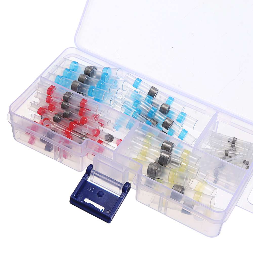 100pcs Waterproof Seal Heat Shrink Solder Wire Connector Shrinkage Solder Sleeve Heat Shrink Tube kit Wire Splice Connector