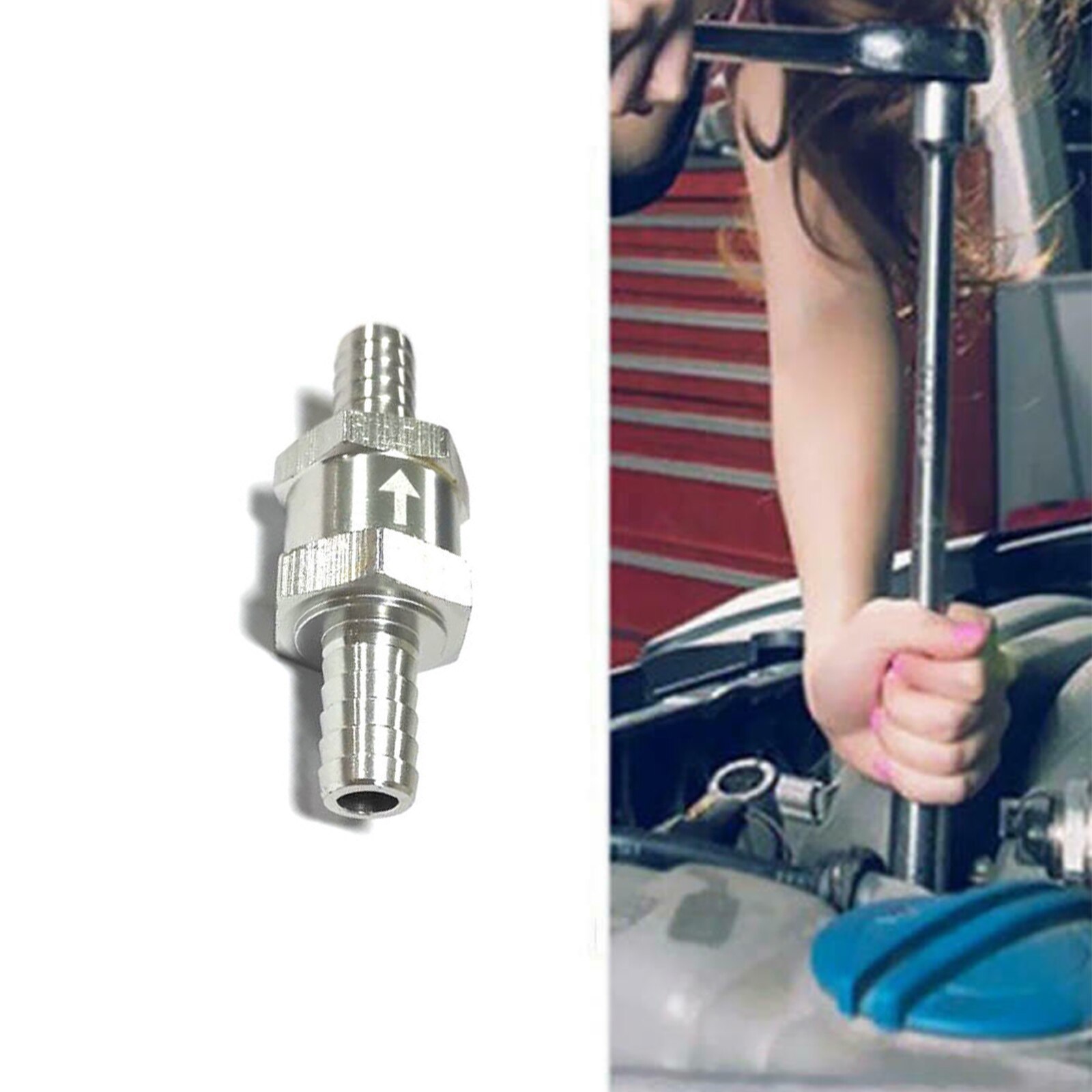Terugslagklep Non Return One Way Aluminium Universele voor Brandstof Benzine Olie Water(4mm)-4 Mm Terugslagklep Non Return One Way Aluminium Universele voor Brandstof Benzine Olie Water(4mm)-4 Mm