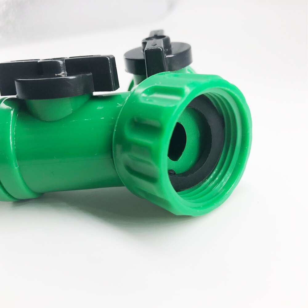 Irrigation Y Connector Adapter Splitter Resealable Tap 2 Way Valve Quick Coupling Drip Irrigation System
