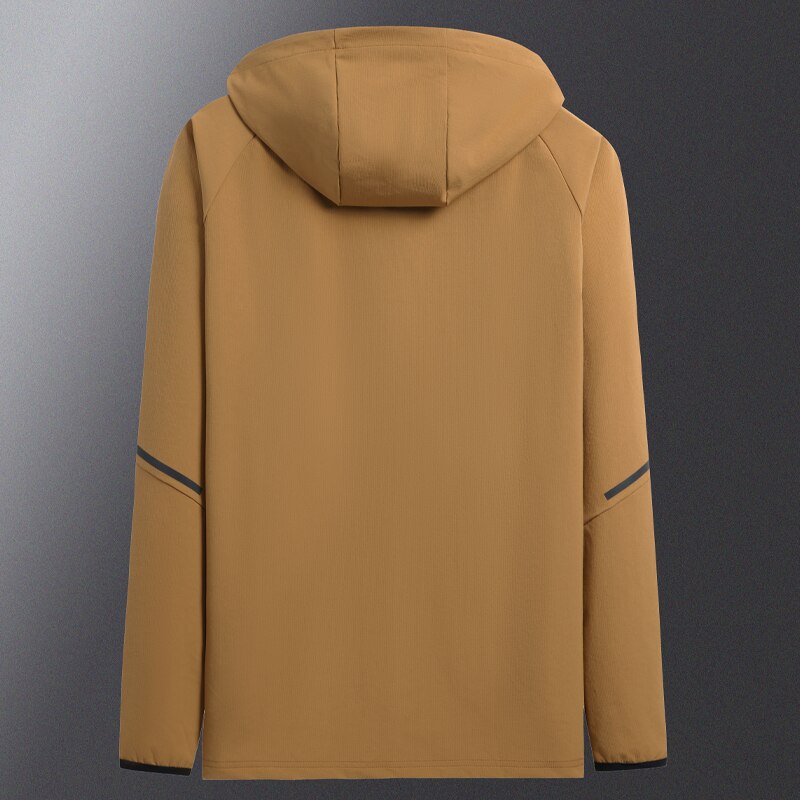 Veste de sport à capuche pour hommes, sweat-shirt d'entraînement, Jogging, Fitness, séchage rapide, manches longues, manteau respirant