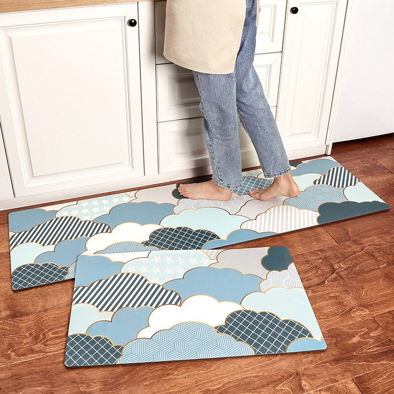Gradiënt Kleur Ontwerp Print Keuken Mat 2 Stks