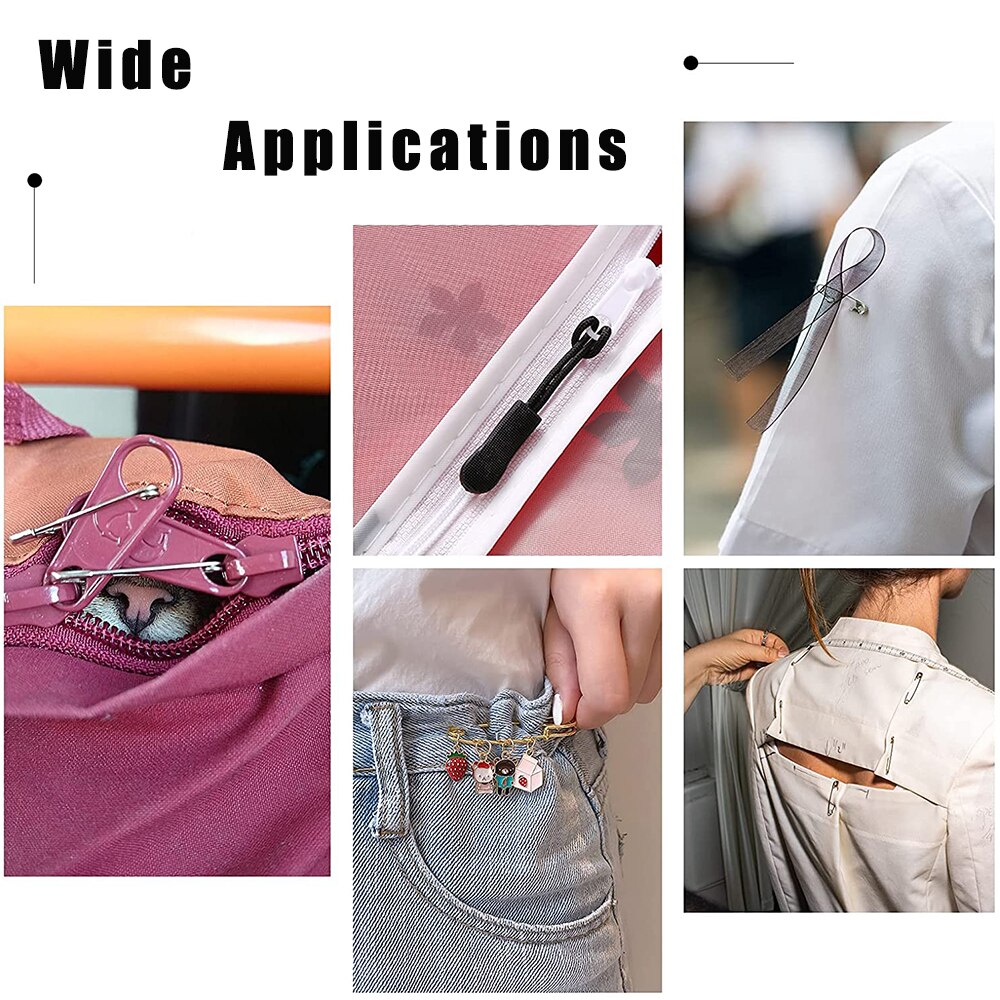 Fargerike sikkerhetsnåler metallklær festeklips nå... – Grandado, image size:1000x1000