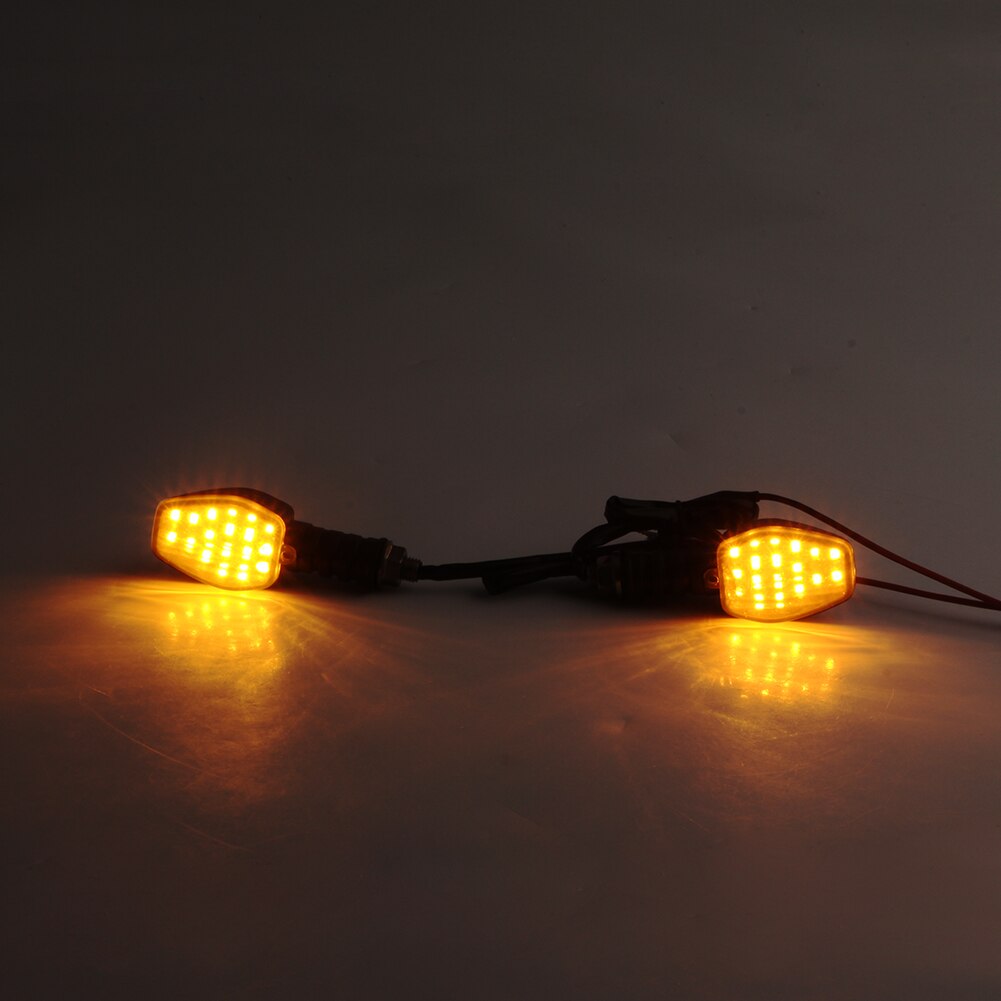 1 Paar Motorcycle Knipperlichten Indicator Led Light Universeel Voor Harley Davidson Honda Suzuki Yamaha Ducati W/10Mm mounting Bolt
