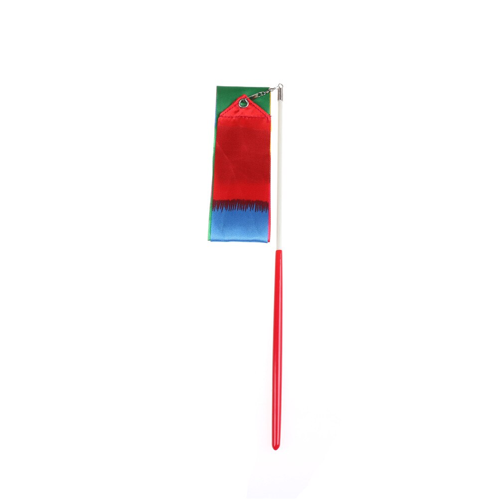 2 m fita de dança profissional colorido ginásio fitas rítmica arte ginástica ballet streamer giratório vara para ginásio formação: multicolor