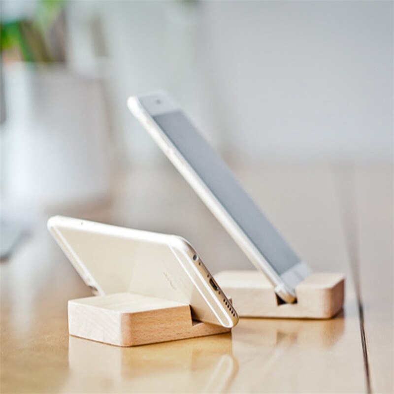 Universal Mobile Phone Holder Stand Wooden Holder For Phone iPhone 11 X 7 Xiaomi Samsung S10 Desk Tablet Stand Cell Phone Holder