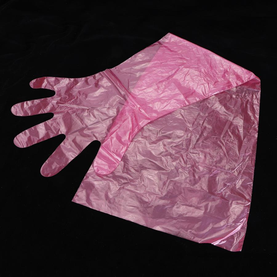 Safety Gloves 50Pcs/Bag Plastic Disposable Long Arm Gloves for Farm Falimy work gloves