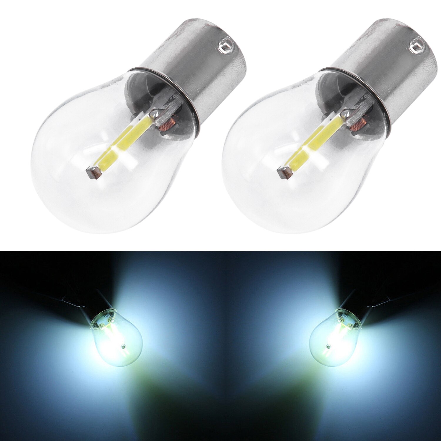 Signaallamp auto lamp led richtingaanwijzer rem parkeerrem stop 1156 dc8-28v witte accessoires