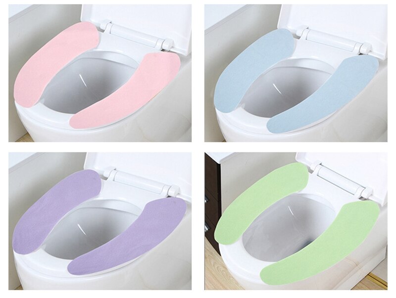 Toilet sædeovertræk blødt wc pasta toilet sædeunderlag vaskbart badeværelse varmere sæde låg dæksel toilet nærmesteool klæbrig siddemåtte: Default Title