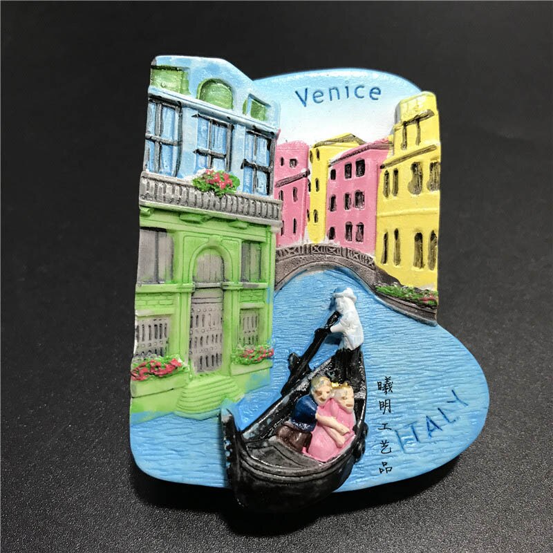fridge magnet souvenir Premium resin stereo refrigerator Italy Rome Venice tourism souvenir collection magnetic paste