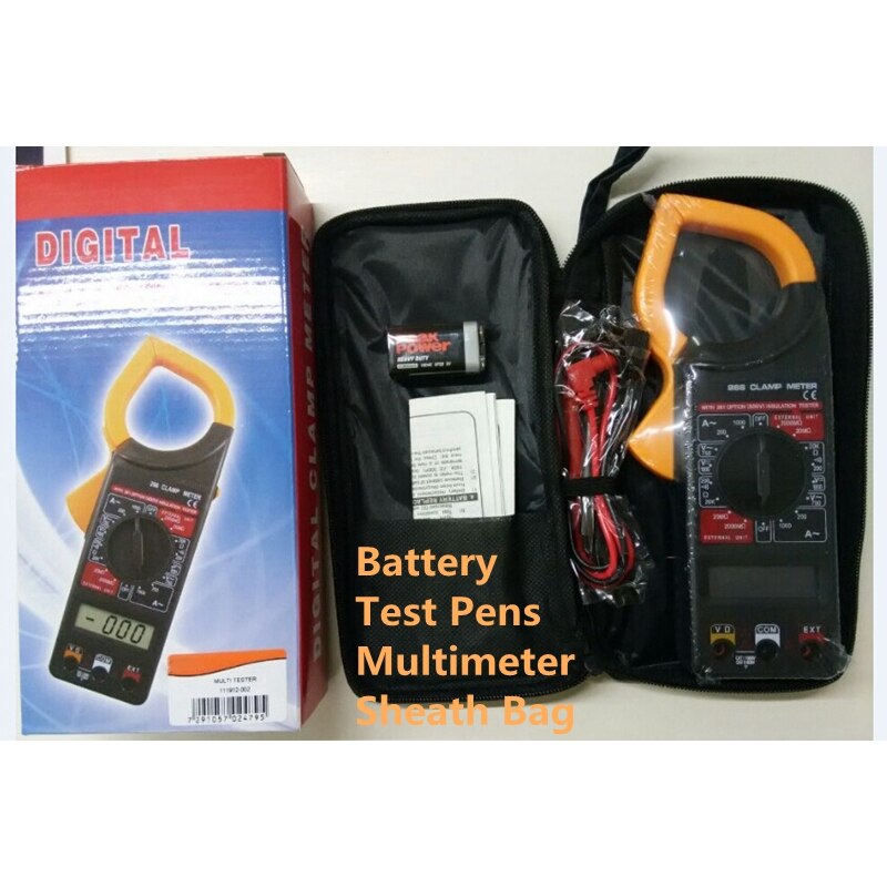 Urijk Handheld DT266 Digitale Stroomtang Meter Multimeter Klem Ampèremeter Voltmeter Ohmmeter Elektrische Meten