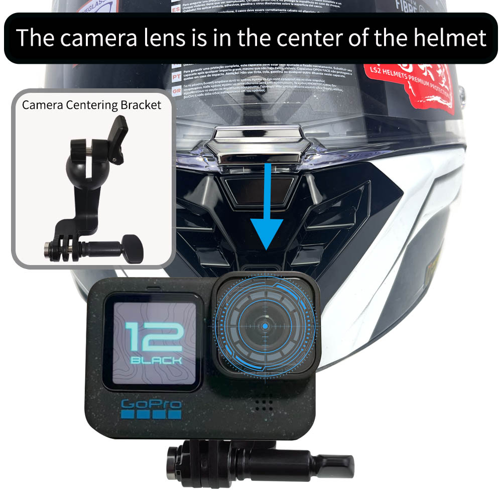 LS2-Helm, maßgeschneidert, MX701 436 FF370 352 800 801 802 805 811 903, Kinnhalterung für GoPro Hero10 Insta360 X2 3 DJI-Zubehör