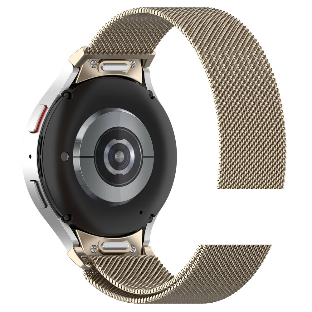 Correa de reloj de acero inoxidable para Samsung Galaxy Watch 7/FE, pulsera magnética de Metal para reloj inteligente, ajuste rápido: XXL / Arena rosa