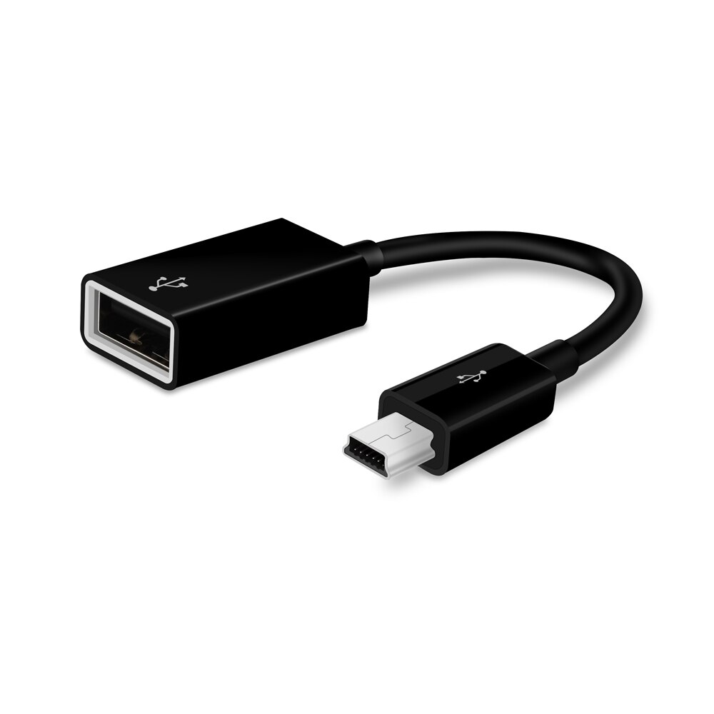 Mini USB b Male To USB Female OTG Adapter For car / MP3 / MP4: black
