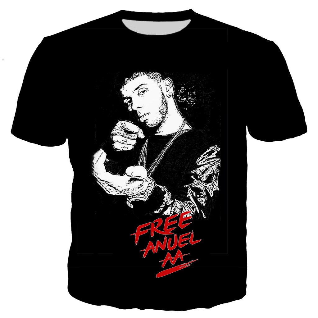 Komen Klassieke Gratis Anuel Aa 3D Gedrukt Mannen Vrouwen Mode Cool Harajuku Hiphop T-shirt Oversized Tops 2XS-5XL: 4XL