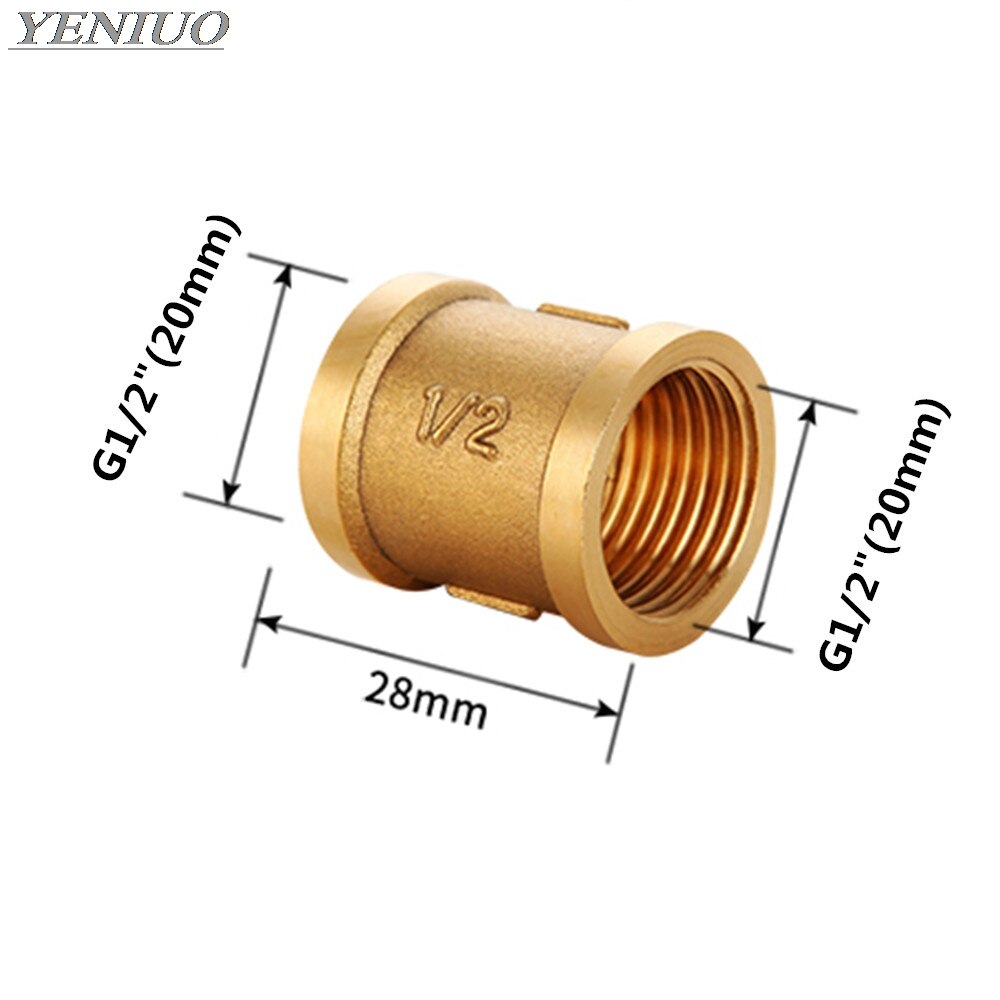 F/F 1/2 "3/4" 1 "Bsp water Messing Buisleidingen Afronding Moer Staaf Connector koppeling Volledige Port Koper Adapter: yuan-04