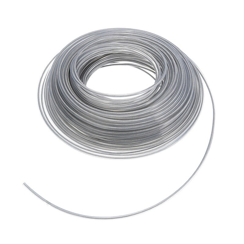 3mm/2.7mm Steel Wire Grass Trimmer Wire Rope Cord Line Strimmer Brushcutter Long Round Roll Grass Replacement Trimmer line